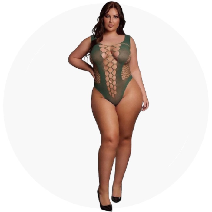 Blush one-piece lace lingerie teddy flat-lay — Spice Sensuality